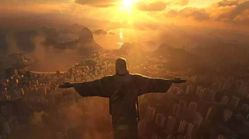 Christ the Redeemer Statue in Rio de Janeiro, Brasilien