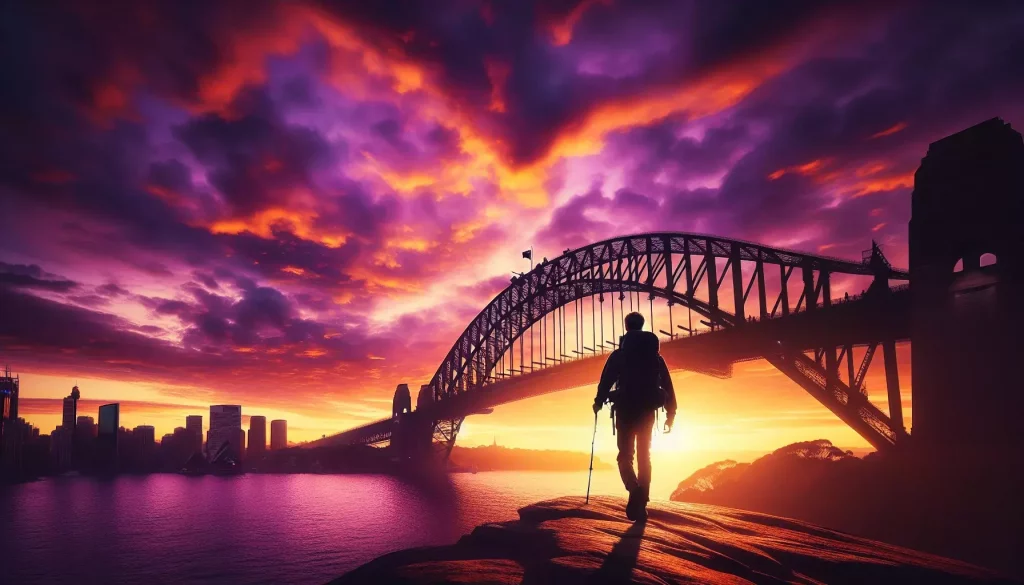 Wandern auf der Harbour Bridge (Sydney, Australien)