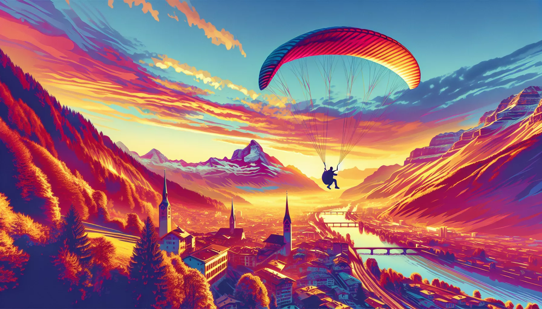 Paragliding in Interlaken (Schweiz)