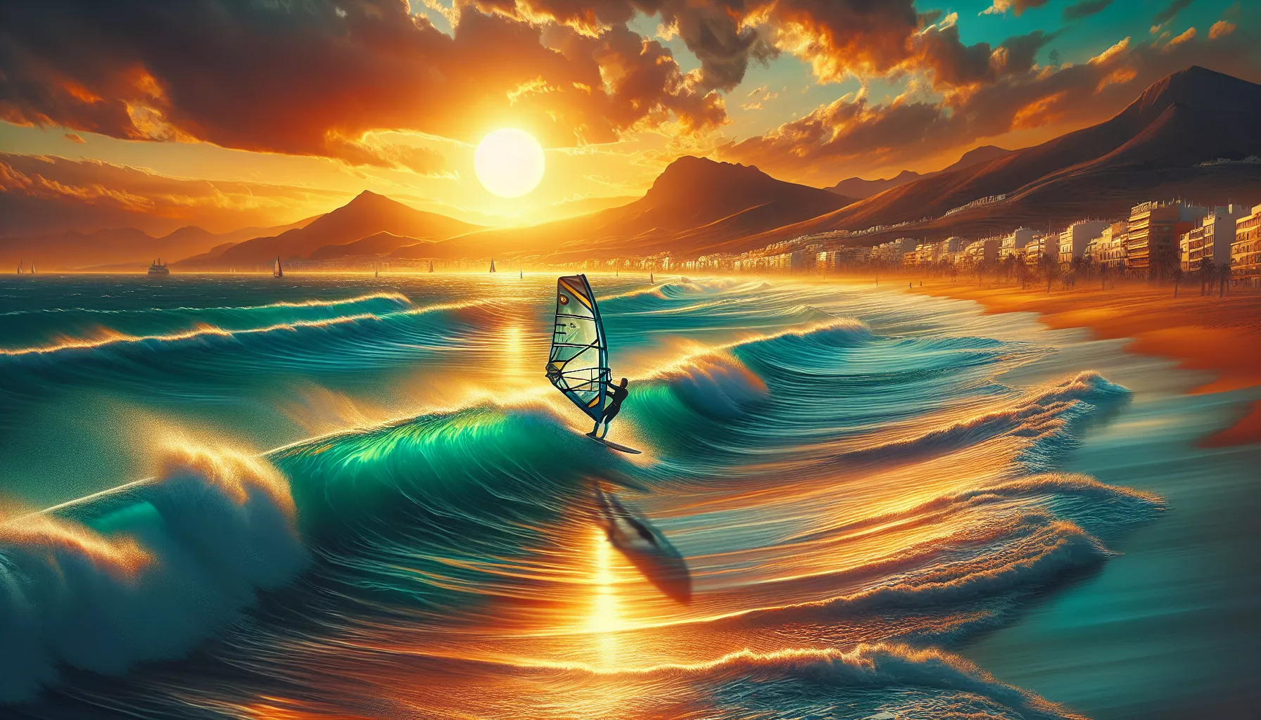 Windsurfen in Tarifa (Spanien)