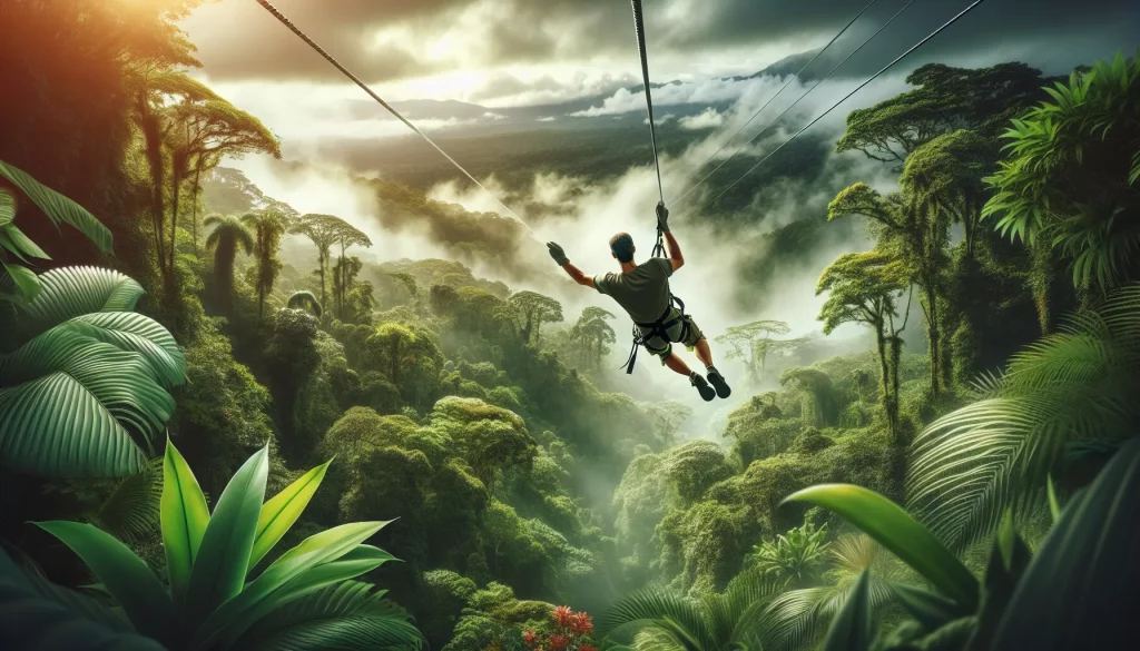 Zip-Lining im Monteverde Cloud Forest (Costa Rica)