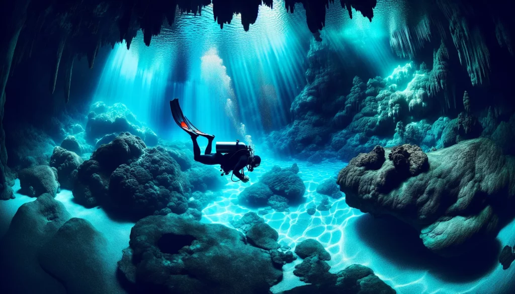 Scuba-Diving in der Blauen Höhle (Kroatien)