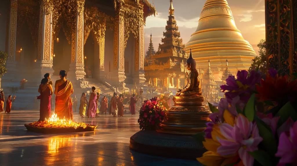 Shwedagon Pagoda in Myanmar