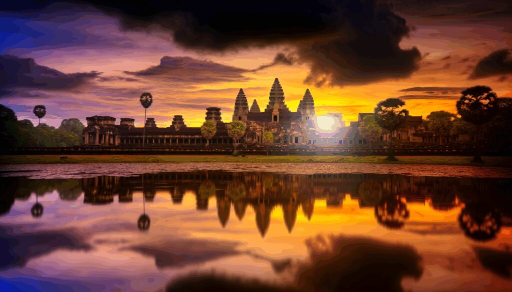 Entdecken Sie Angkor Wat, eine der größten religiösen Stätten der Welt. Erfahren Sie mehr über die Architektur, Geschichte und Besuchsmöglichkeiten dieses UNESCO-Weltkulturerbes.
