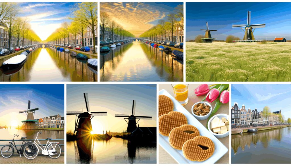 Fünf Tage in den Niederlanden: Kultur, Natur und Kulinarik erleben 1 Entdecken Sie die Highlights der Niederlande in fünf Tagen. Von Amsterdams Museen über Utrechts Grachten bis zu Scheveningens Küste. Erleben Sie Kunst, Natur und lokale Spezialitäten.