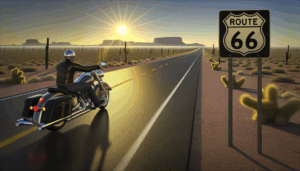 Erleben Sie die legendäre Route 66 auf dem Motorrad. Entdecken Sie Sehenswürdigkeiten, planen Sie Ihre Reise und genießen Sie die kulturelle Vielfalt der USA.