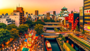 Erleben Sie Osaka, das kulturelle und kulinarische Herz Japans. Entdecken Sie Sehenswürdigkeiten wie das Osaka Schloss und genießen Sie lokale Spezialitäten in Dotonbori.